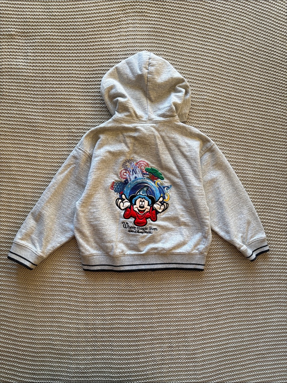 Vintage Walt Disney World Embroidered Mickey Zip Up Hoodie